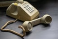 Handset of vintage telephone.Mid Century Modern Vintage Telephone .Rotary Phone Royalty Free Stock Photo