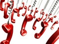 Handsets from vintage phones with DOF Royalty Free Stock Photo