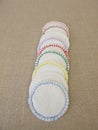 Handsewn, reusable, washable cotton cosmetic pads