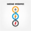 Handshake abstract sign vector design