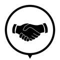 Handshake - black icon for wed design