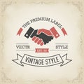 Handshake business logo design concept Royalty Free Stock Photo