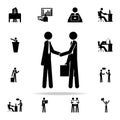 handshake of business partners icon. people in work icons universal set for web and mobile Royalty Free Stock Photo