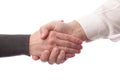 Handshake of business partners, men and women Royalty Free Stock Photo