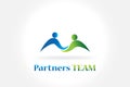 Handshake business partners teamwork people icon logo Royalty Free Stock Photo