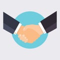 Handshake of business people. Flat design modern vector illustration concept. Royalty Free Stock Photo