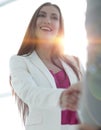 Handshake, business woman and client Royalty Free Stock Photo