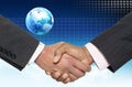 Handshake for business and world Royalty Free Stock Photo