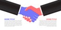 Handshake businessman agreement. Illustration. Flat style Royalty Free Stock Photo