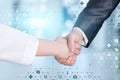 The handshake of a businessman and a health worker Royalty Free Stock Photo