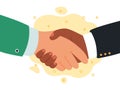 Handshake communication. Shaking hands partnership, business success agreement, teamwork, greeting or deal shake hands