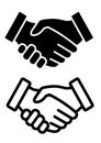 Handshake-contract agreement flat vector icon Royalty Free Stock Photo
