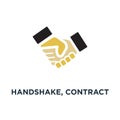 handshake, contract icon. deal agreement. friendship, partnershi