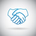 Handshake Cooperation Partnership Icon Symbol Sign Vector Illustration