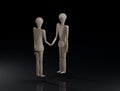 Handshake 3D rendering Royalty Free Stock Photo