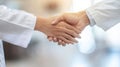 The handshake of doctors.AI generated image Royalty Free Stock Photo