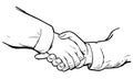 Handshake Doodle Illustration