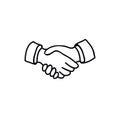 Handshake doodle icon