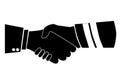 Handshake between executive and worker, illustration for agreement Royalty Free Stock Photo