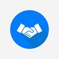 Handshake flat style vector icon. Partnership icon.