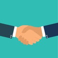 Handshake flat vector business icon Royalty Free Stock Photo