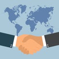 Handshake flat vector business icon Royalty Free Stock Photo