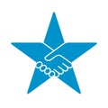 Handshake form star icon