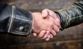 Handshake friendly gesture. Handshake gesture concept. Partnership and business deal. Successful deal handshake