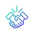 Handshake gradient linear vector icon Royalty Free Stock Photo