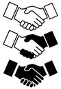 Handshake Icon For Business and Finance - vector illustration Royalty Free Stock Photo