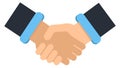 Handshake icon. Businessman hands gesture. Agreement sign
