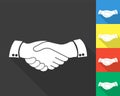 Handshake vector icon - colored set