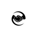 Handshake icon isolated on white background. Partners concept Royalty Free Stock Photo