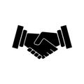 Handshake icon vector illustration Royalty Free Stock Photo