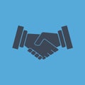 Handshake icon vector illustration Royalty Free Stock Photo