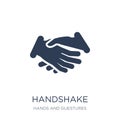 Handshake icon. Trendy flat vector Handshake icon on white background from Hands and guestures collection