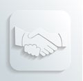 Handshake icon vector Royalty Free Stock Photo