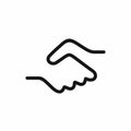 Handshake icon vector illustration