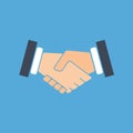 Handshake icon vector illustration Royalty Free Stock Photo