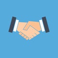 Handshake icon vector illustration Royalty Free Stock Photo