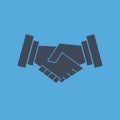 Handshake icon vector illustration Royalty Free Stock Photo