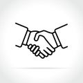 Handshake icon on white background