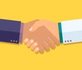 Handshake illustration. Background for business and finance