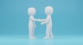 Handshake illustration 3d rendering Royalty Free Stock Photo