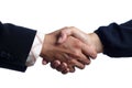 Handshake isolated on white background Royalty Free Stock Photo