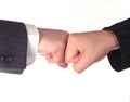 Handshake isolated on white background