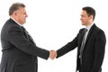 handshake isolated on white background Royalty Free Stock Photo