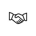 Handshake line icon. Royalty Free Stock Photo