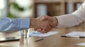 The handshake in office.AI generated image Royalty Free Stock Photo
