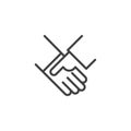 Handshake outline icon Royalty Free Stock Photo